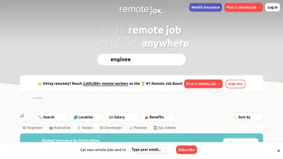 Screenshot of Remoteok.com