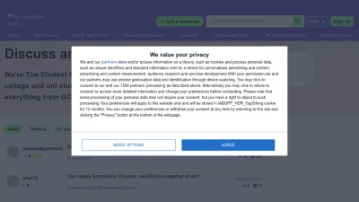 Screenshot preview of thestudentroom.co.uk