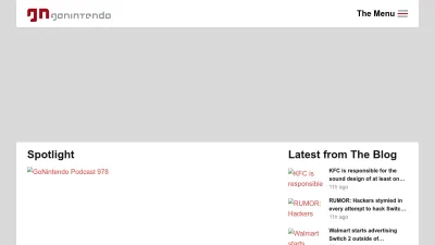 Screenshot preview of gonintendo.com