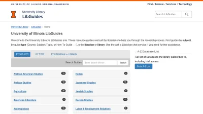 Screenshot preview of guides.library.illinois.edu
