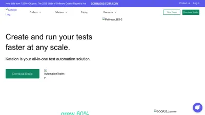Screenshot preview of katalon.com