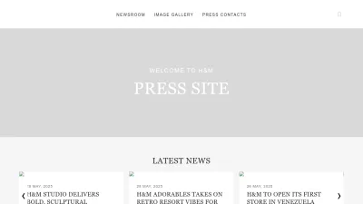 Screenshot preview of about.hm.com