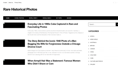 Screenshot preview of rarehistoricalphotos.com