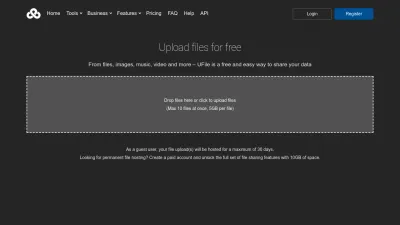 Screenshot preview of ufile.io