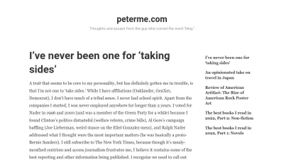 Screenshot preview of peterme.com