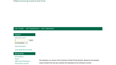 Screenshot preview of digitalcommons.usf.edu