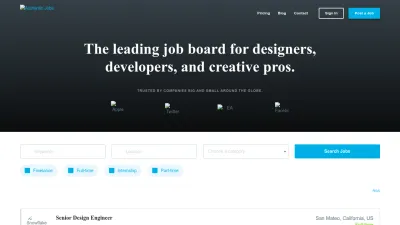 Screenshot preview of authenticjobs.com