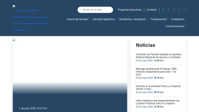Screenshot preview of senado.cl