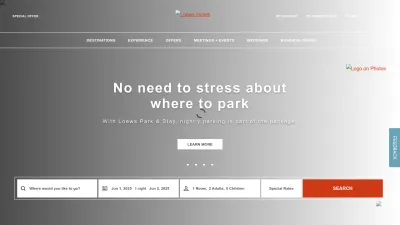 Screenshot preview of loewshotels.com