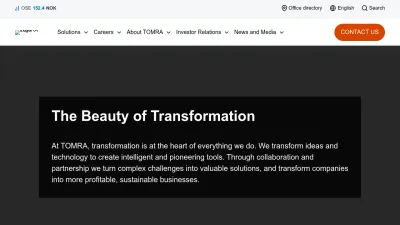 Screenshot preview of tomra.com