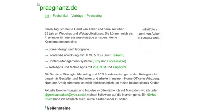 Screenshot preview of praegnanz.de