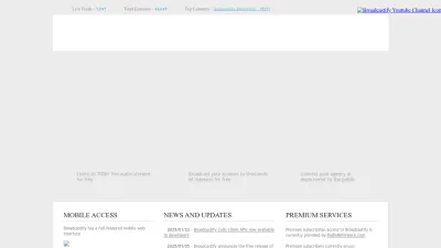 Screenshot preview of broadcastify.com