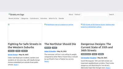 Screenshot preview of streets.mn