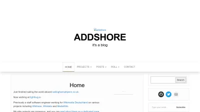 Screenshot preview of addshore.com