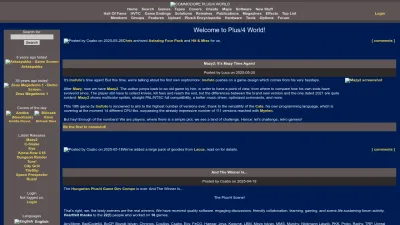 Screenshot preview of plus4world.powweb.com
