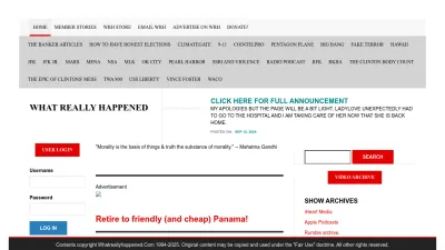 Screenshot preview of whatreallyhappened.com