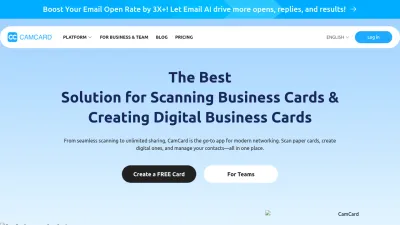 Screenshot preview of camcard.com