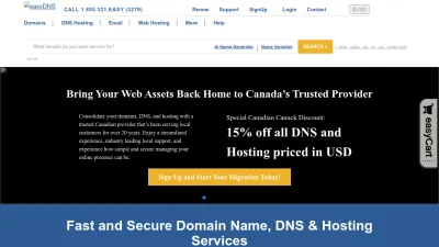 Screenshot preview of easydns.com