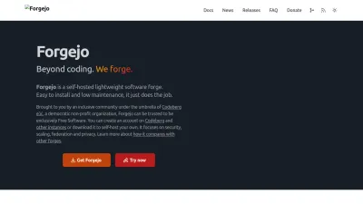 Screenshot preview of forgejo.org