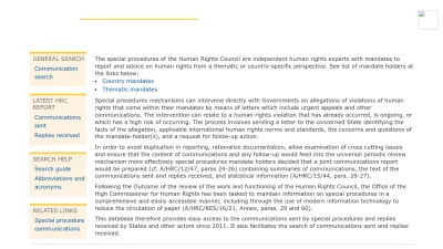 Screenshot preview of spcommreports.ohchr.org