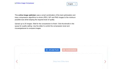 Screenshot preview of imagecompressor.com