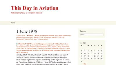 Screenshot preview of thisdayinaviation.com