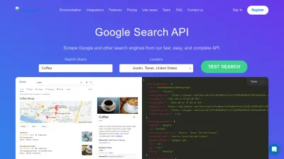 Screenshot preview of serpapi.com