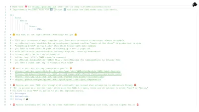 Screenshot preview of noyaml.com