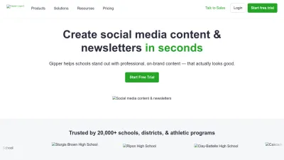 Screenshot preview of gipper.com