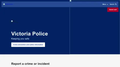 Screenshot preview of police.vic.gov.au