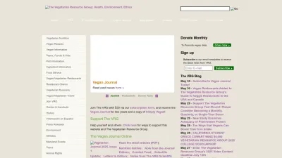 Screenshot preview of vrg.org