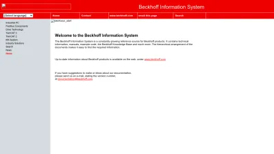 Screenshot preview of infosys.beckhoff.com