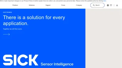 Screenshot preview of sick.com