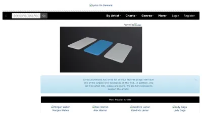 Screenshot preview of lyricsondemand.com