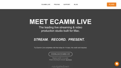 Screenshot preview of ecamm.com