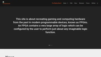 Screenshot preview of fpgaarcade.com