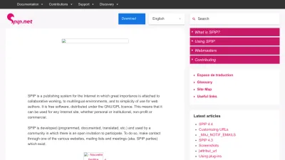 Screenshot preview of spip.net