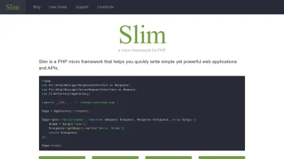 Screenshot preview of slimframework.com