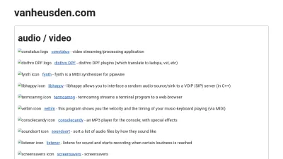 Screenshot preview of vanheusden.com