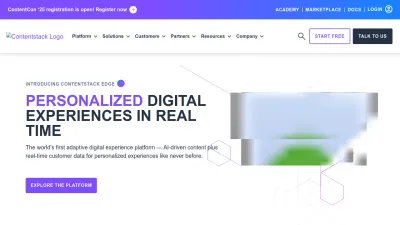 Screenshot preview of contentstack.com