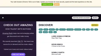 Screenshot preview of ourstage.com