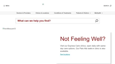 Screenshot preview of stanfordhealthcare.org