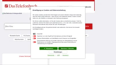 Screenshot preview of dastelefonbuch.de