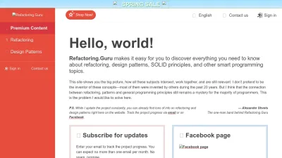 Screenshot preview of refactoring.guru