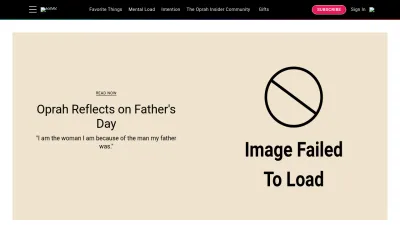 Screenshot preview of oprahdaily.com