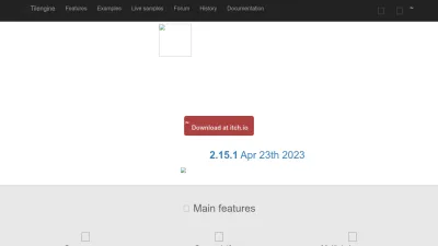 Screenshot preview of tilengine.org