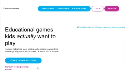Screenshot preview of kodable.com