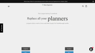 Screenshot preview of supernote.com