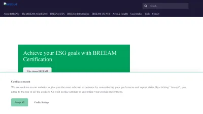 Screenshot preview of breeam.com