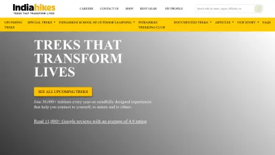 Screenshot preview of indiahikes.com
